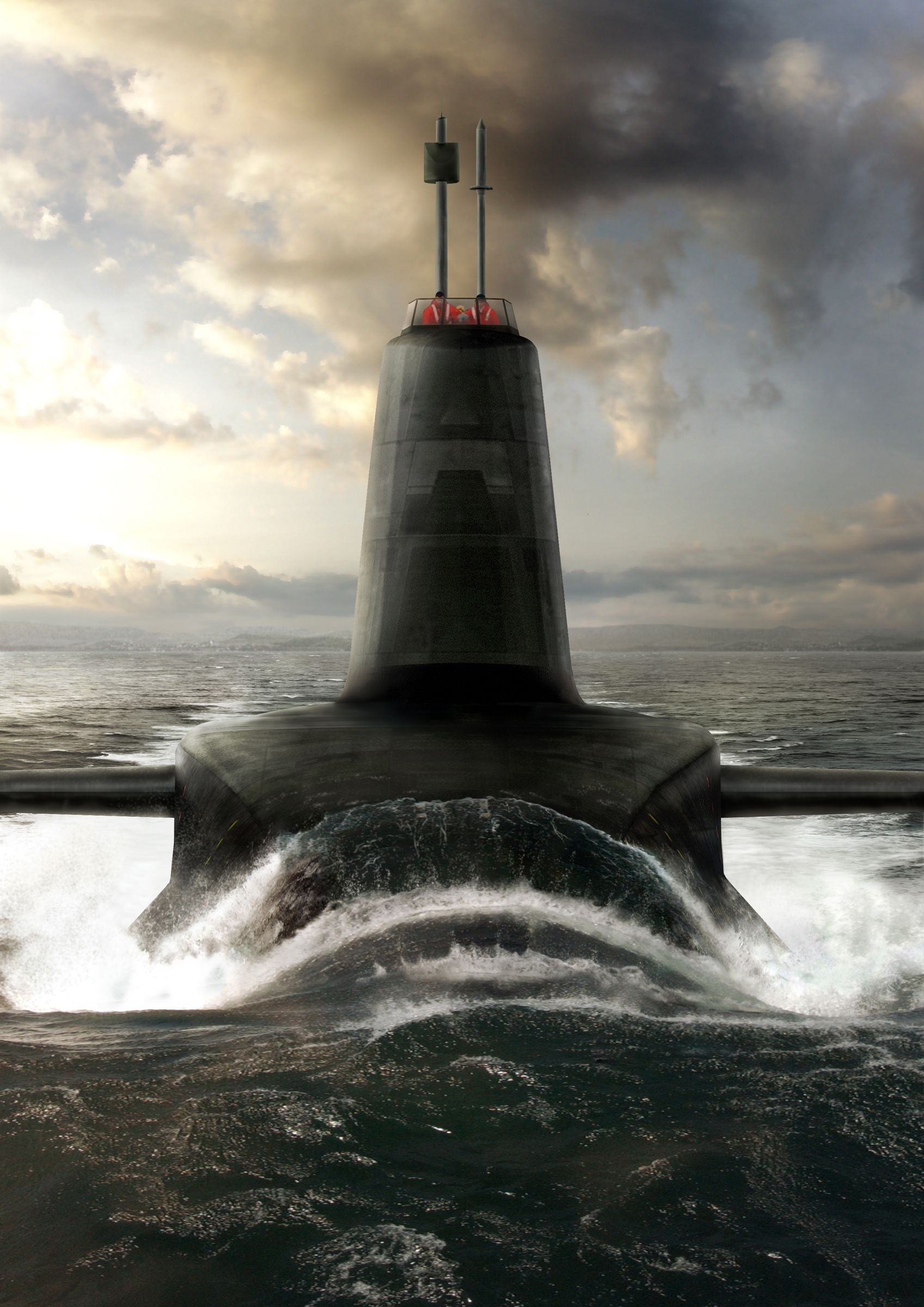 9655 300dpi Astute Class Submarine at Sea