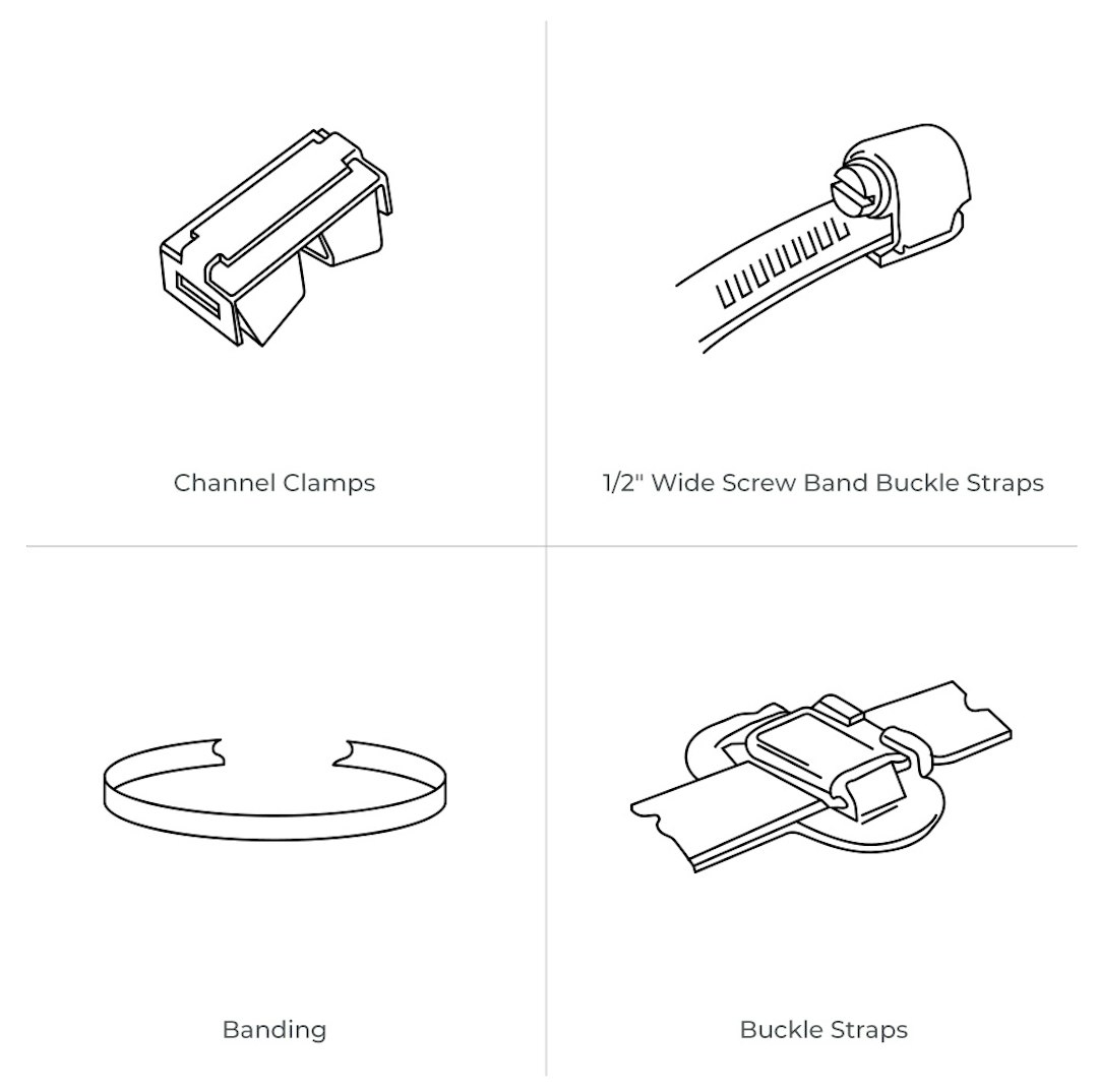 Stainless steel banding systems