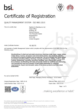 Cover image for ISO 9001 expires 19 10 2026