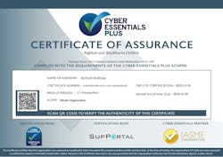 Cover image for RB Cyber Essentials Plus Certificate 2024
